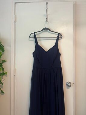 City Studio Navy Strapless-Look Maxi Dress with Wide Straps